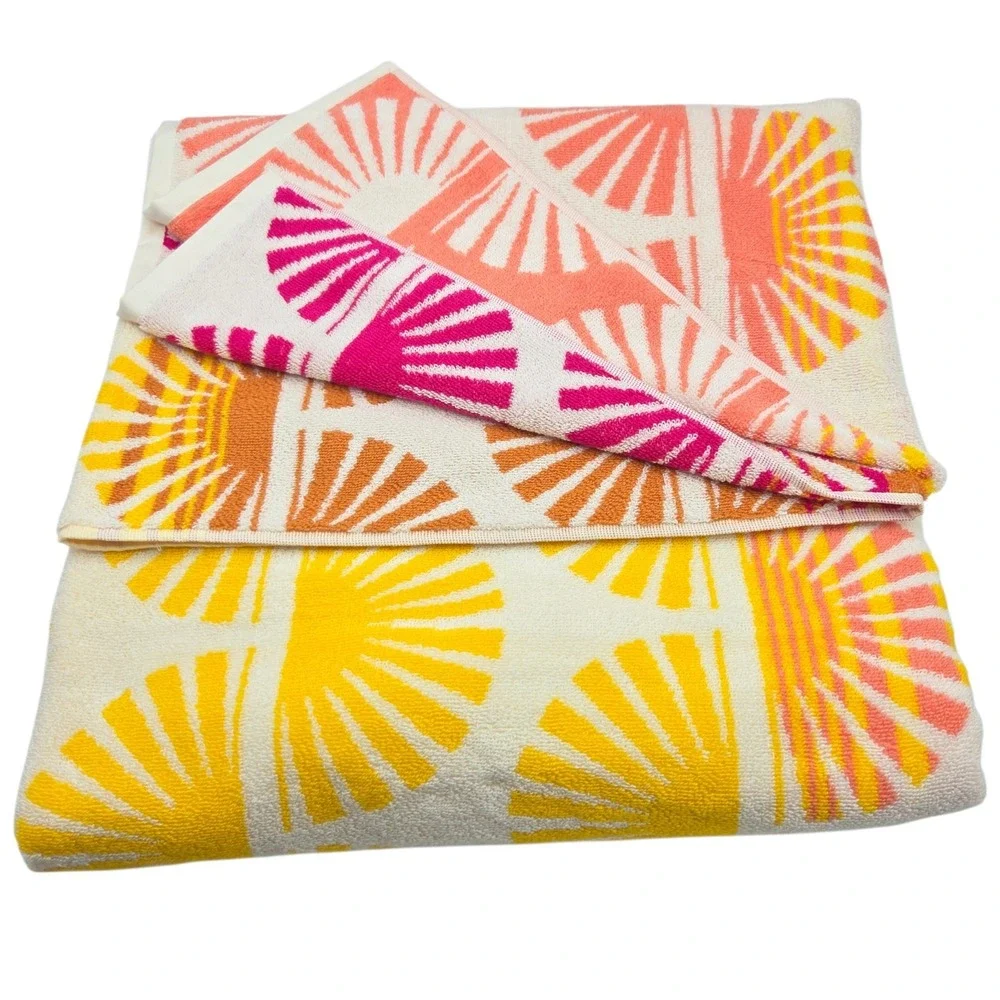 Rachel‎ Zoe Warm Sunny Multicolor Oversized Beach Towel 40x70 Spring Summer